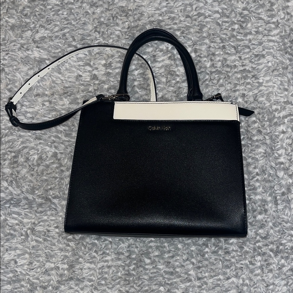 Calvin Klein Black and White Satchel